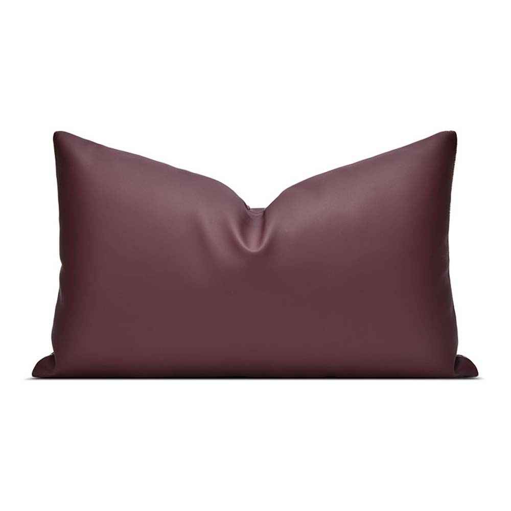 Plum Houndstooth Lumbar Cushion
