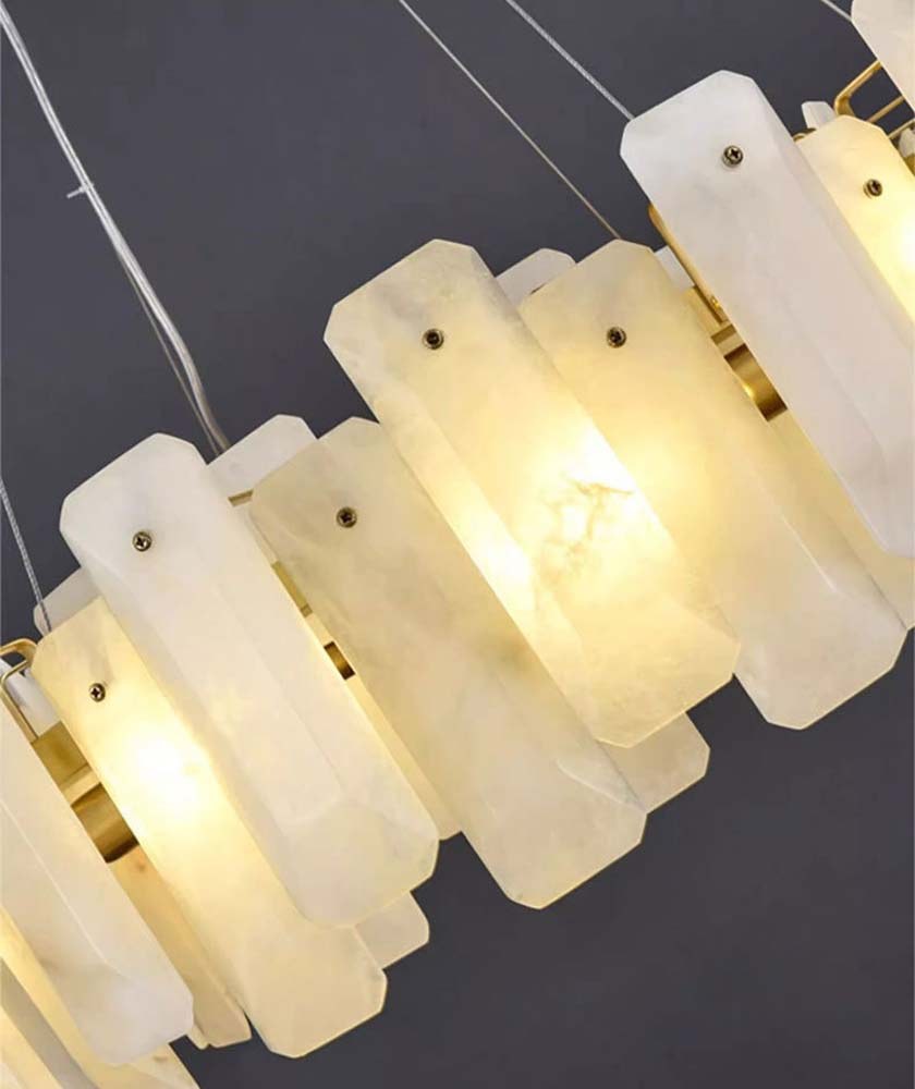 Alabaster Round Chandelier