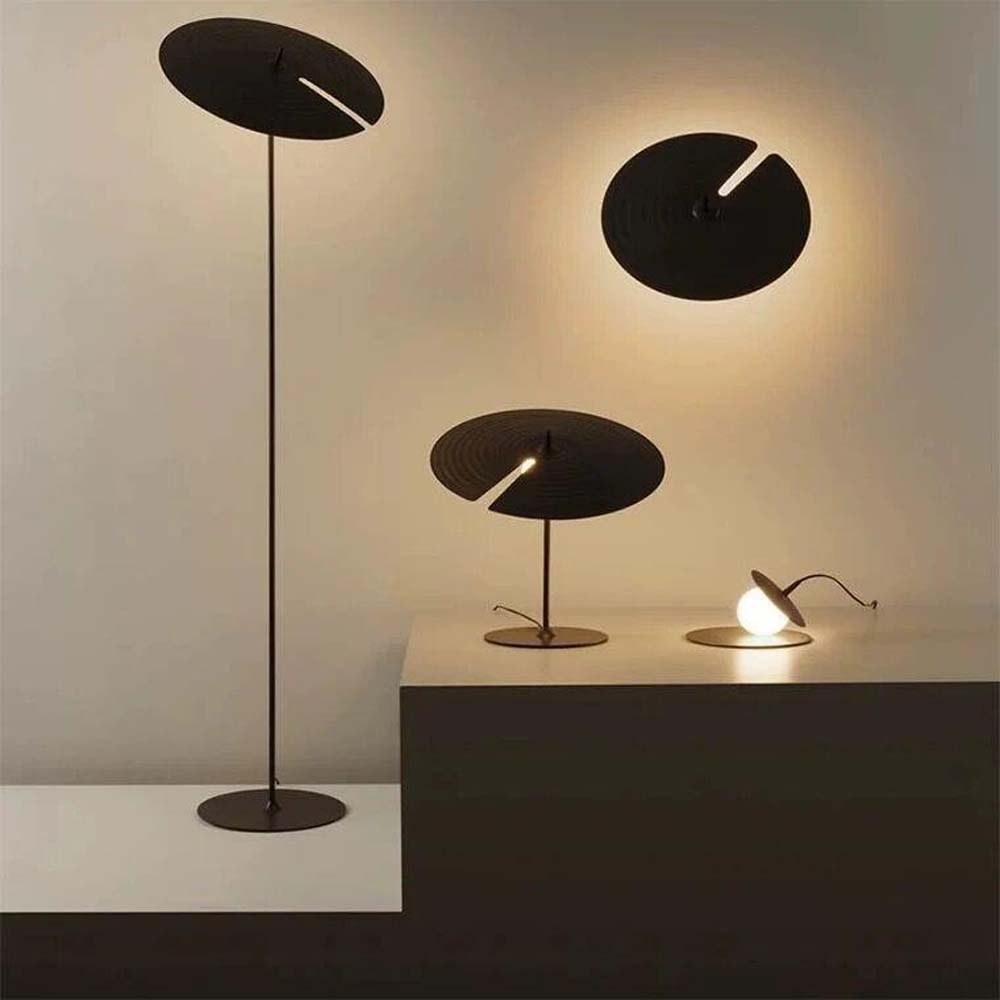 Black Disc Floor Lamp