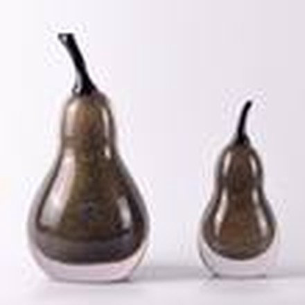 Dark Brown Pear Ornament (Large)