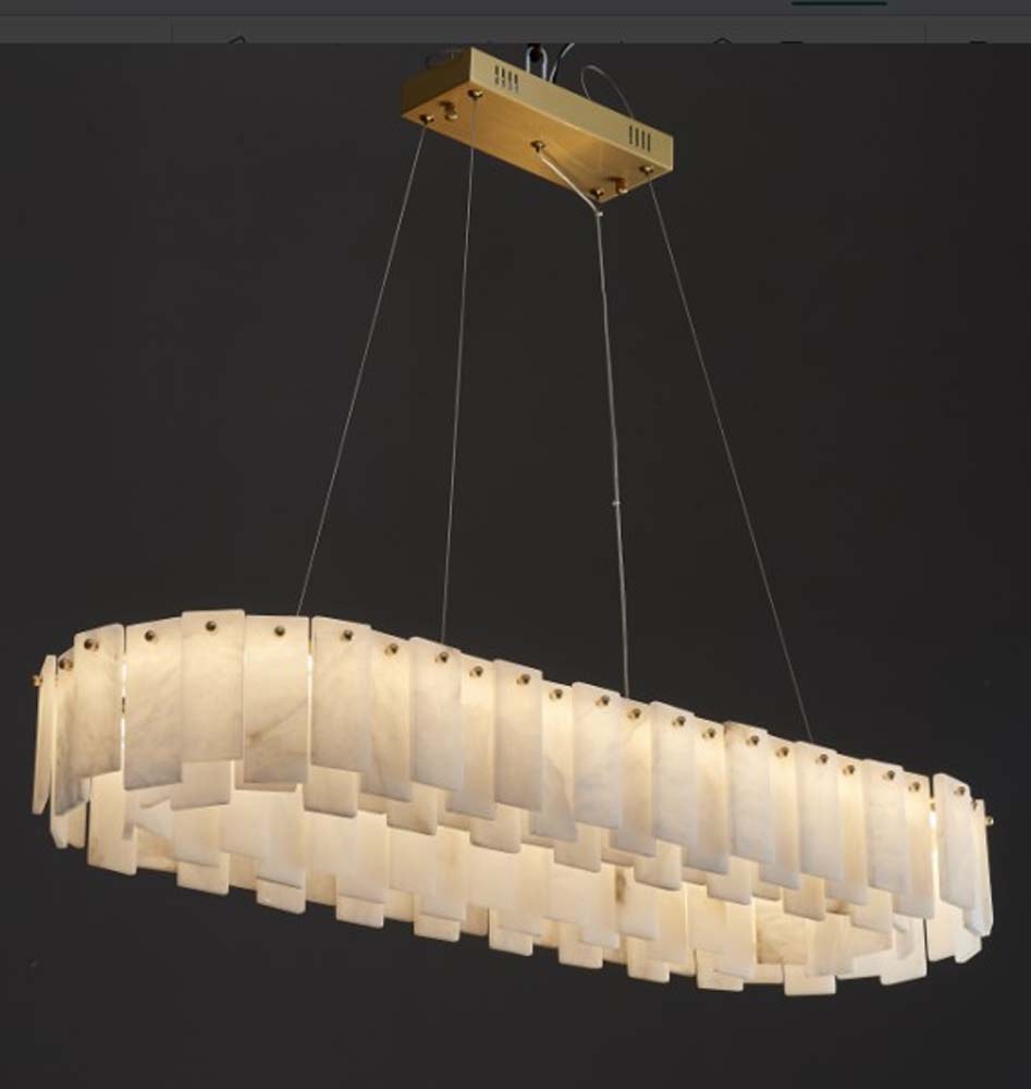 Alabaster Linear Chandelier