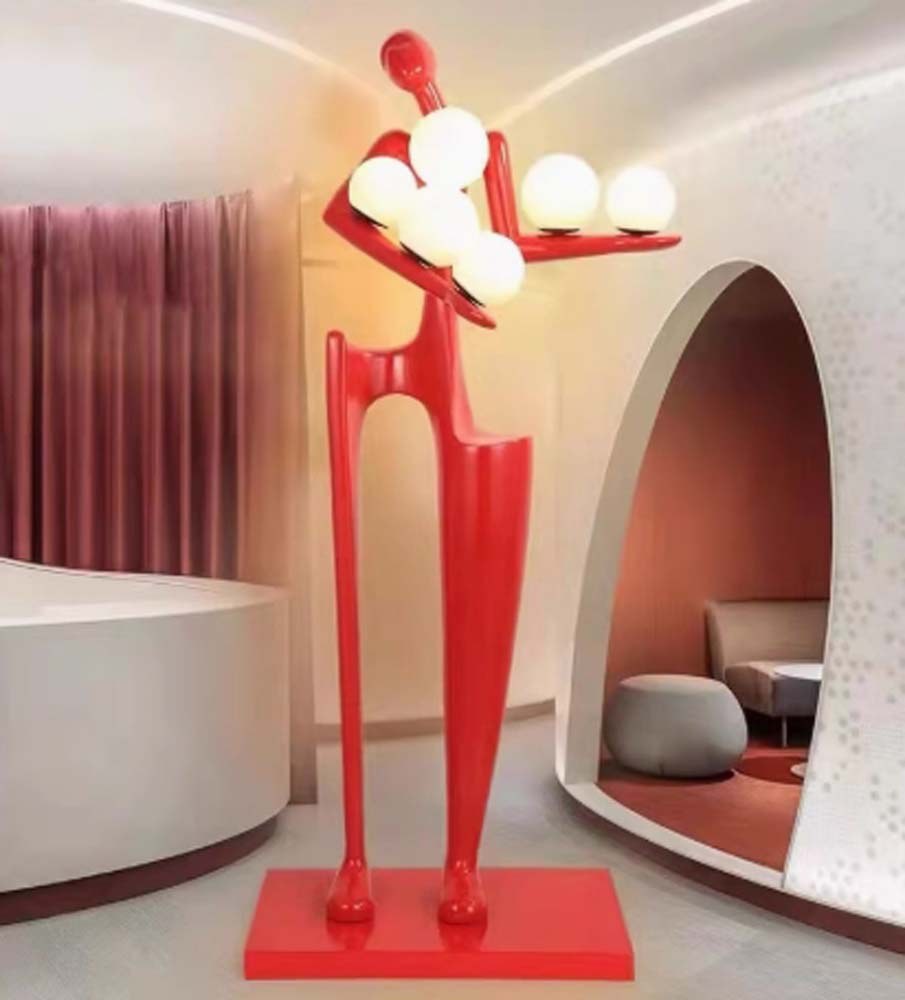 Red Figure Floor Lamp