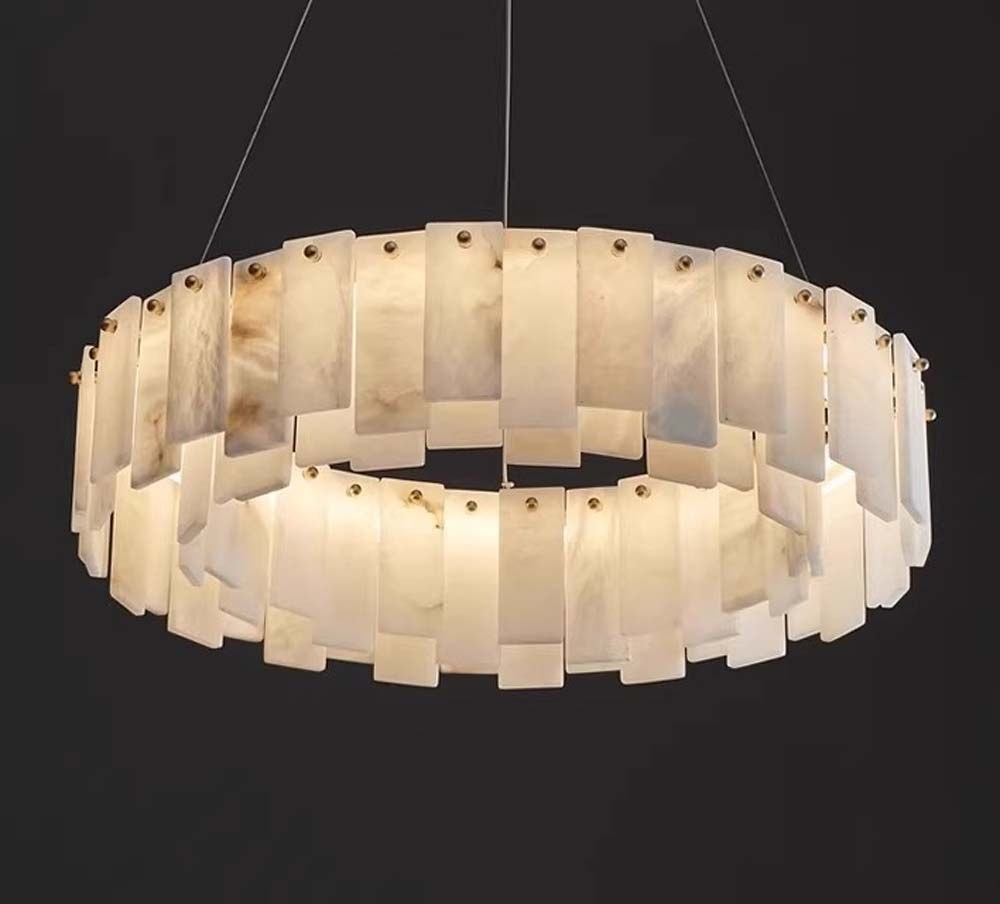 Alabaster Ring Chandelier