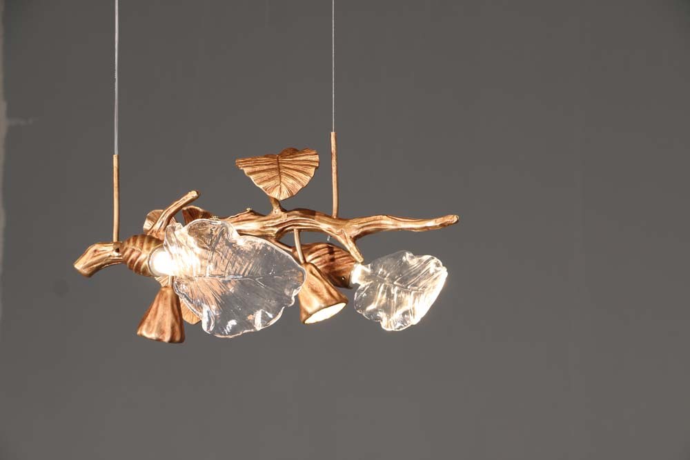 Gold Blossom Linear Pendant
