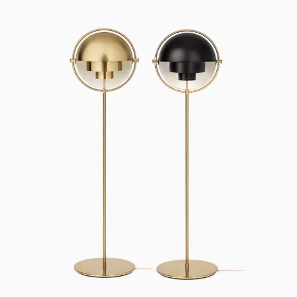 Chrome Globe Shade Floor Lamp