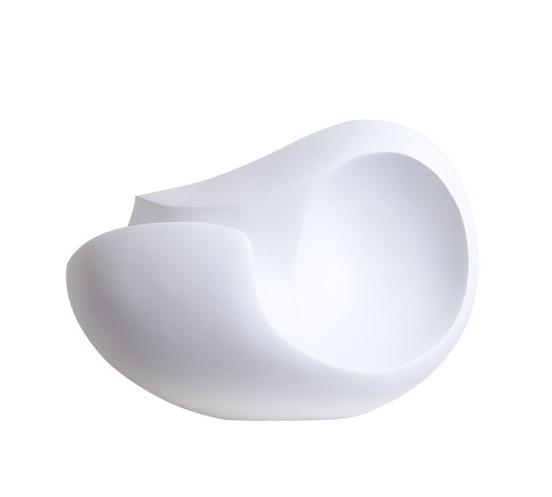 White Sculptural Shell Bowl