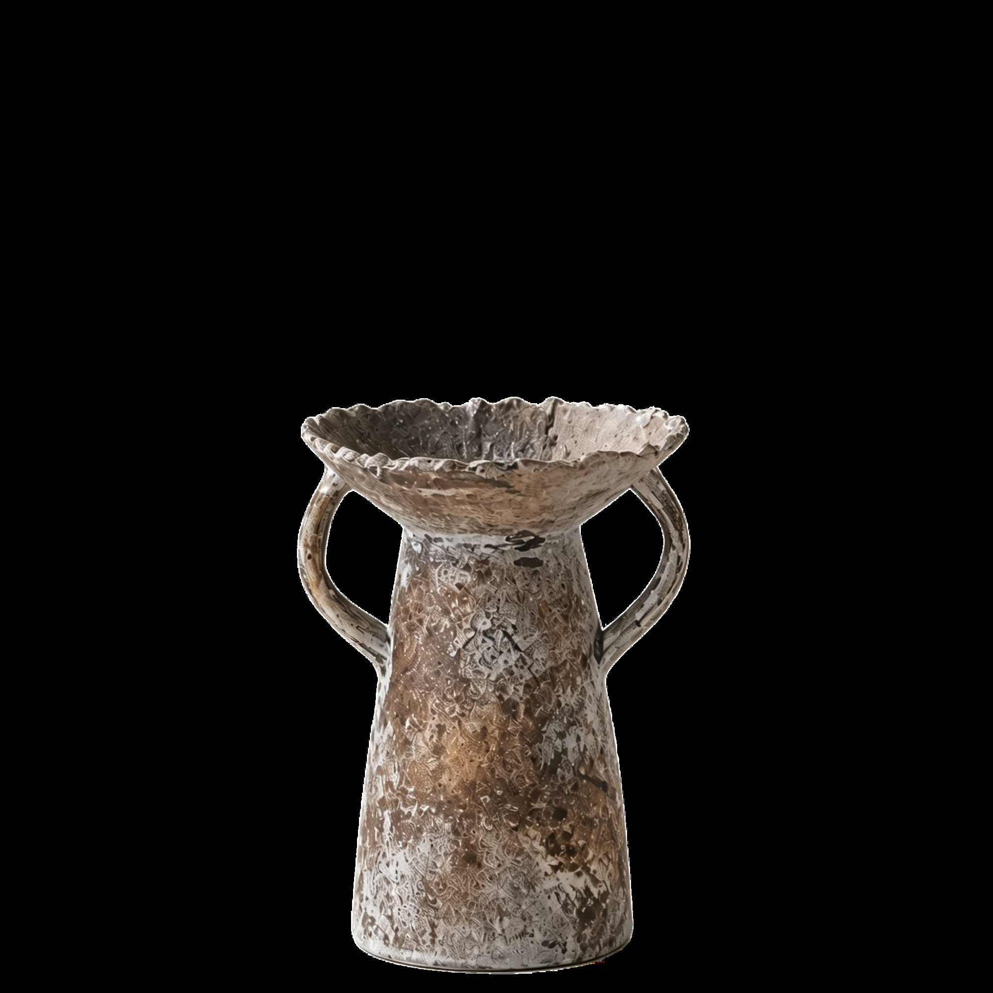 Weathered Grey-Green Rustic Vase