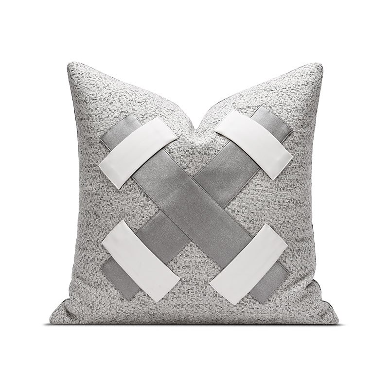 Grey Cross Cushion