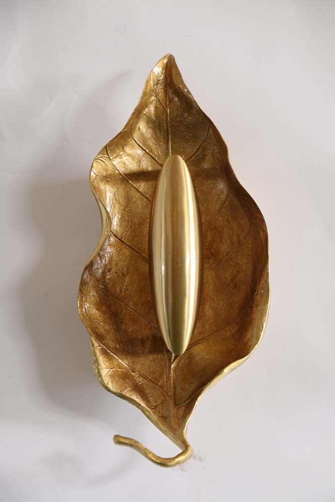 Gold Leaf Wall Sconce