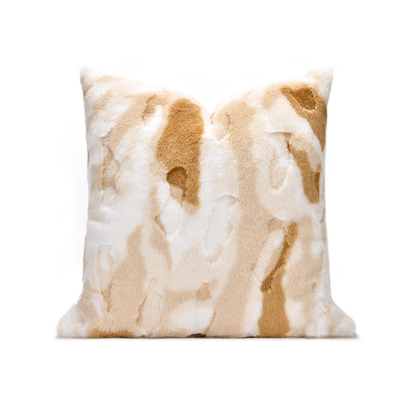 Ivory Faux Fur Cushion