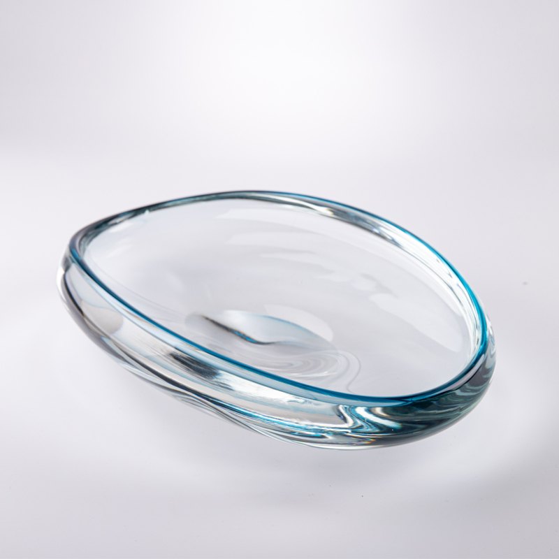 Clear Oval Glass Bowl