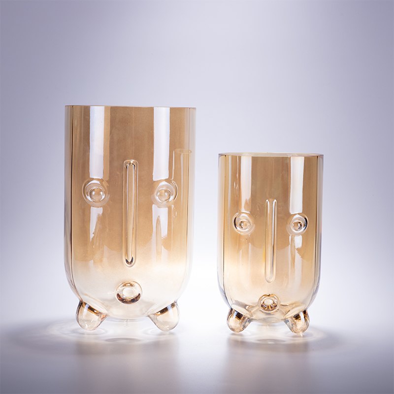 Amber Face Vase