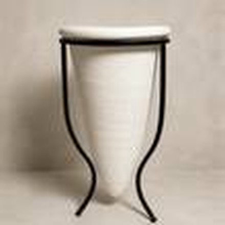 White Vase With Stand