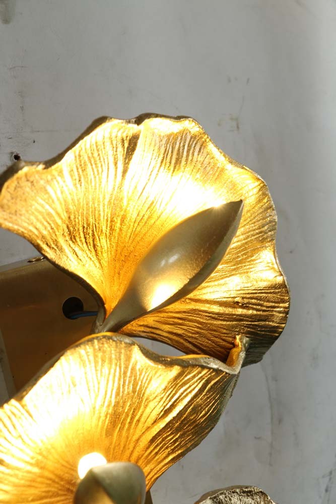 Gold Ginkgo Wall Sconce