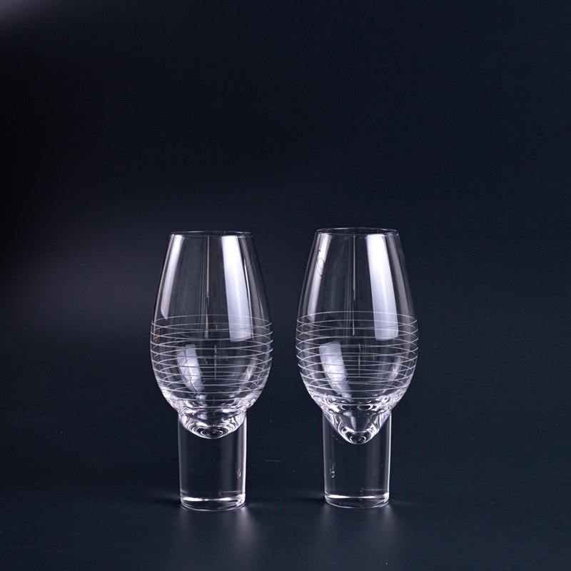 Ribbed Wine Glasses