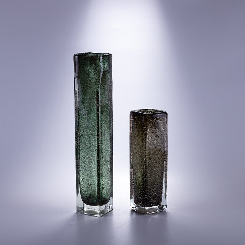 Forest Green Speckled Vase