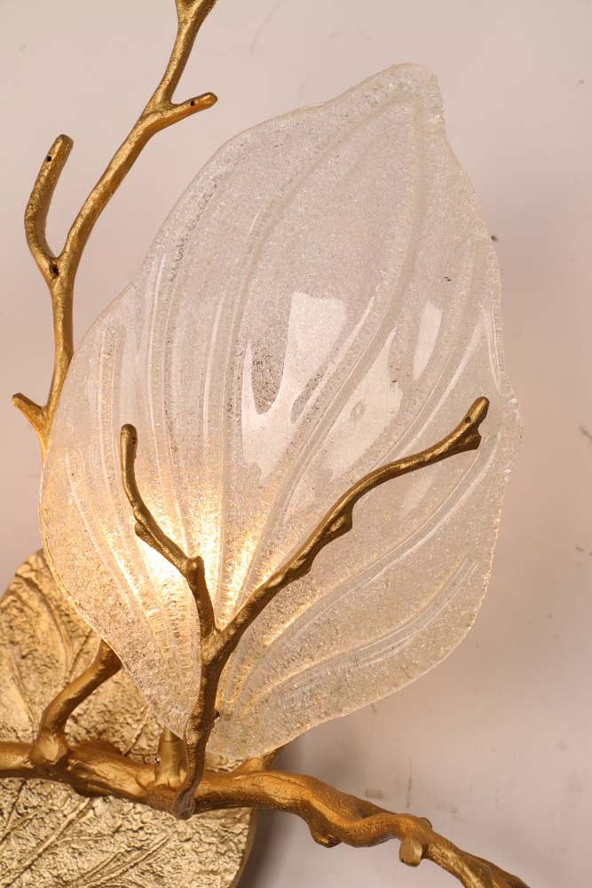 Gold Branch Leaf Wall Sconce